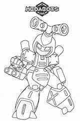 Coloring Medabots Metabee Fight Ready sketch template