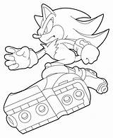 Coloring Shadow Sonic Pages Color sketch template