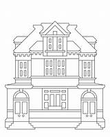 Coloring Buildings Pages House Community Architecture Printable Colouring Template Postoffice Drawing 2008 City Kb Templates sketch template