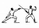 Fechten Scherma Proteger Schermen Malvorlage Fencing Kleurplaat Kleurplaten Espada Ausmalbild Herunterladen Große Schulbilder Deporte Educima Scarica sketch template