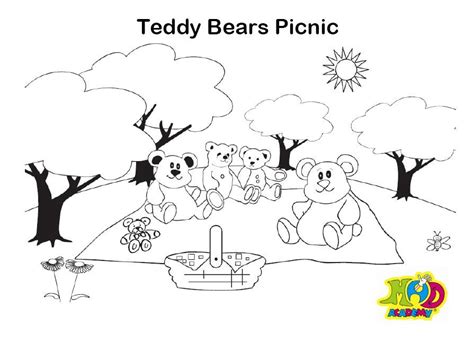 awesome coloring page   book teddy bear picnic love teddy