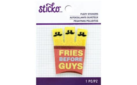 Ek Sticko Sticker Fuzzy Mustache Fries 1 Fred Meyer