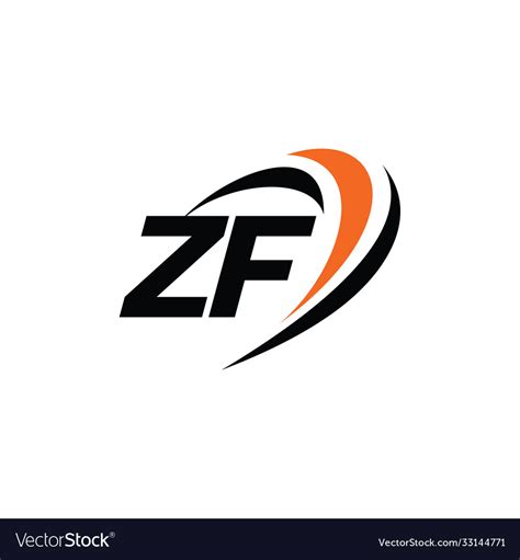 zf monogram logo royalty  vector image vectorstock