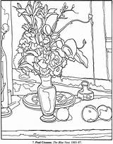 Coloring Pages Cezanne Paul Monet Matisse Still Life Monopoly Color Dover Paintings Colouring Print Famous Printable Book Vase Blue Sheets sketch template