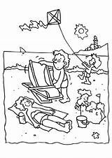 Coloring Beach Pages Printable Kids Beaches Quiet sketch template