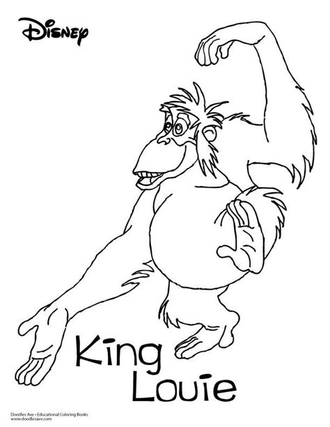 jungle book coloring sheet king louie disney art drawings cartoon drawings cool coloring pages