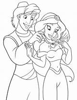 Coloring Pages Jasmine Aladdin Disney Princess Info sketch template
