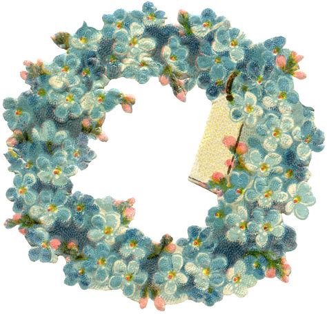 pretty vintage floral wreath image  graphics fairy