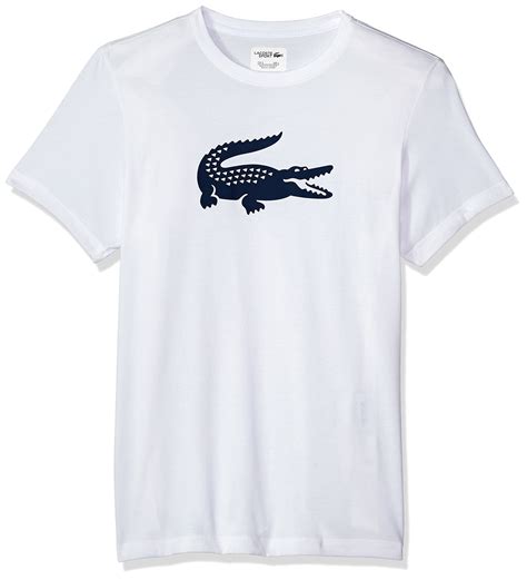 lacoste lacoste mens short sleeve jersey tech gator logo  shirt