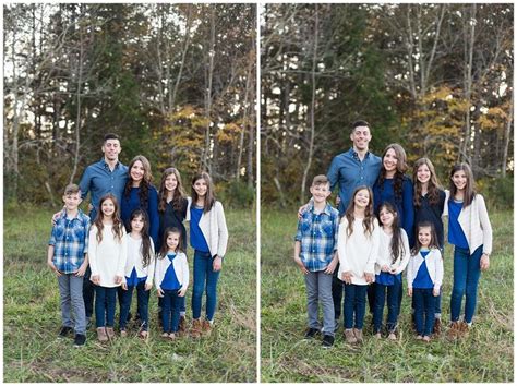 blue color palette  family  family photo outfits family