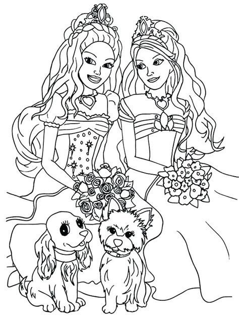 barbie wedding colouring pages gif