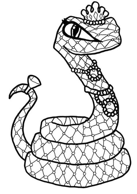 snake coloring page printable