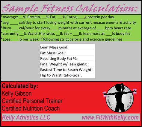fitness calculator  macros  weight goal kelly athletics