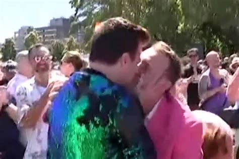 gay couple get engaged live on tv just moments after australia says