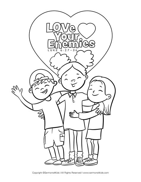 love  enemies coloring page