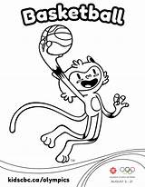 Basketball Colouring Olympic Games Cbc Olympics Sheet Rio Sports Ca sketch template