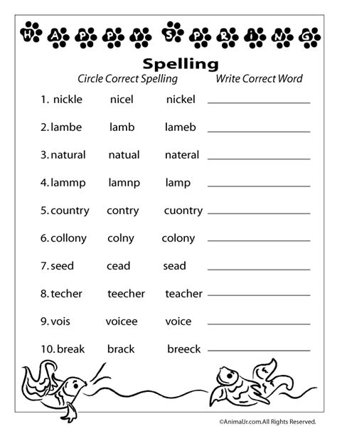 printable spelling practice worksheets worksheetocom