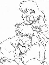 Inuyasha Coloring Kagome Pages Printable Print Getcolorings Color Drawings Pa Deviantart sketch template