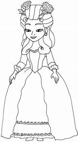 Hildegard Princesse Prinzessin Ausmalbilder Coloring4free Colorare Reine Mewarnai Kids sketch template