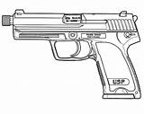 Pistola Paintball sketch template
