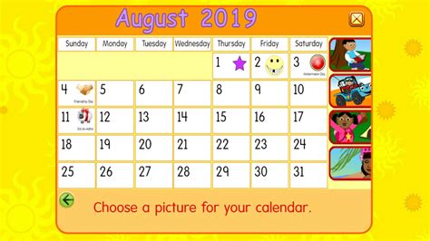 starfall calendar august 2019 youtube