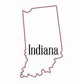 Indiana Outline Map State Vector Over Vectors sketch template