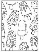 Popsicle Coloring Pages раскраски Print Color из категории Sweets все sketch template