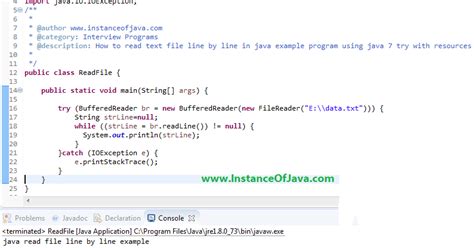 java read file     program instanceofjava