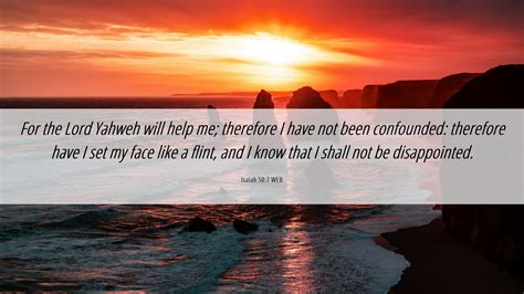 Isaiah 50 7 Web Desktop Wallpaper For The Lord Yahweh Will Help Me