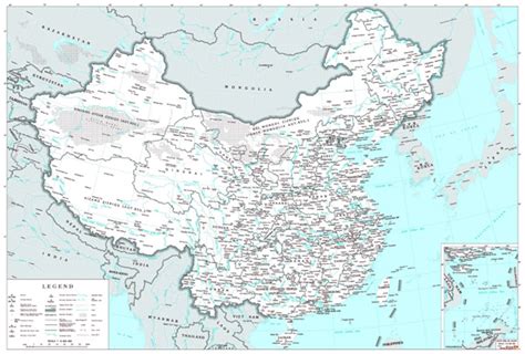 Large Political And Administrative Map Of China With