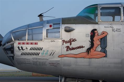 North American B 25j Mitchell Pacific Princess Nose Art … Flickr