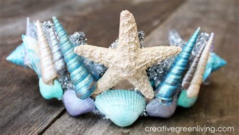 how to make a diy mermaid crown with seashells diy