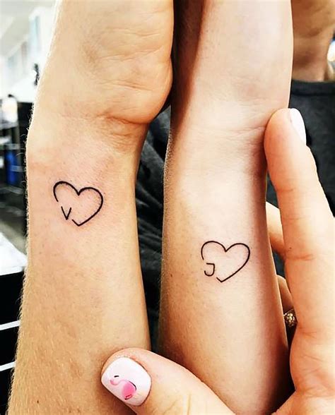 personalized unique heart  letter couple temporary tattoo etsy