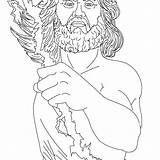 Zeus Coloring Drawing Statue Simple Getdrawings Getcolorings Color Pages sketch template