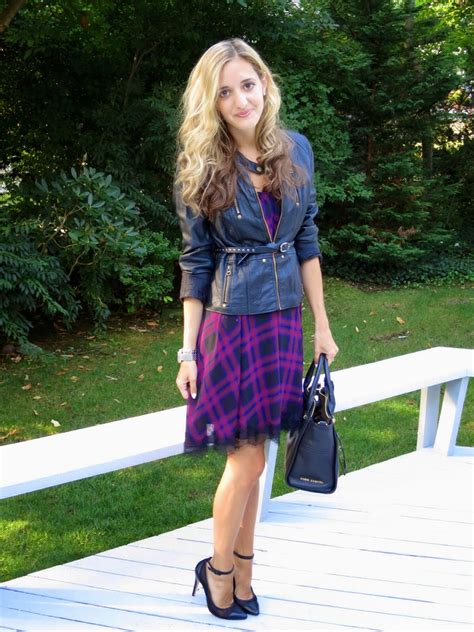 michelle s pa i ge fashion blogger based in new york plaid and leather