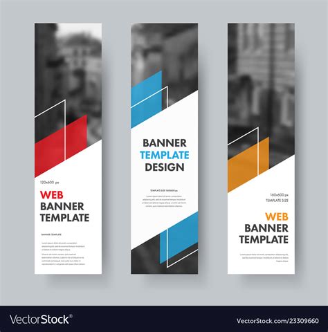 templates  vertical web banners  diagonal vector image