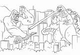 Godzilla Coloring Pages Kong King Printable Vs Activityshelter Colouring sketch template