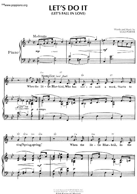 cole porter let s do it sheet music pdf free score download ★