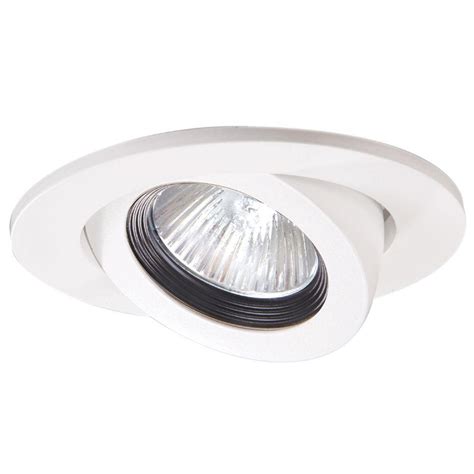 halo   white recessed ceiling light trim  adjustable gimbal