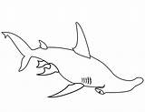 Hammerhead Coloring Shark Xcolorings Sharks sketch template