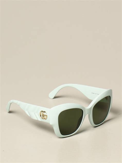 gucci sunglasses in acetate with gg logo glasses gucci women green