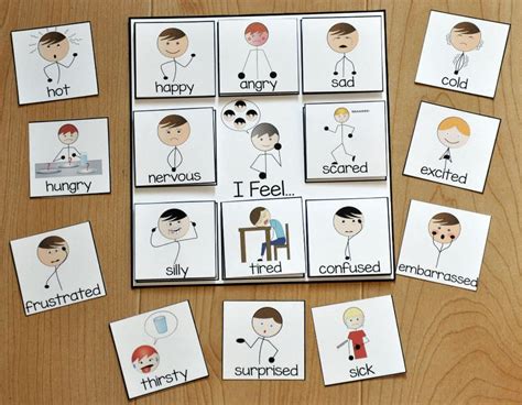 visual cue cards  behavior autism activities folder games cue cards