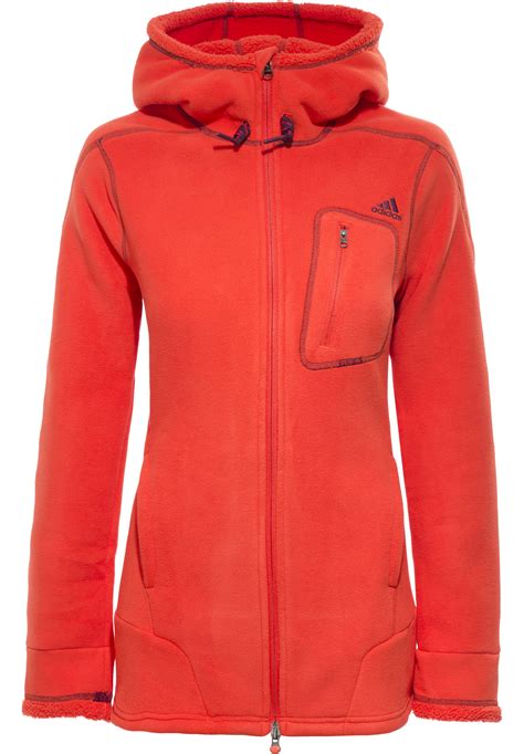 adidas ed teddy jas dames hoody rood   bij outdoor shop campznl