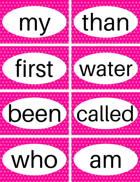 sight words  kindergarten flashcards