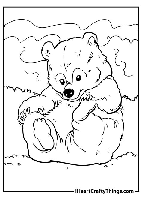 cute black bear coloring pages bmp