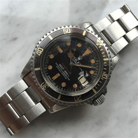 tropical rolex submariner  red automatic vintage diver brown bezel