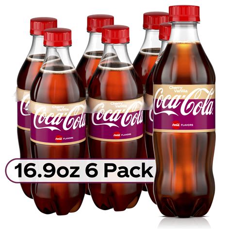coca cola cherry vanilla soda pop  fl oz  pack bottles walmartcom