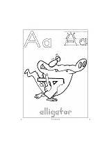 Alligator Letter Coloring Activities Printable Worksheets Lesson Preschool Plan sketch template