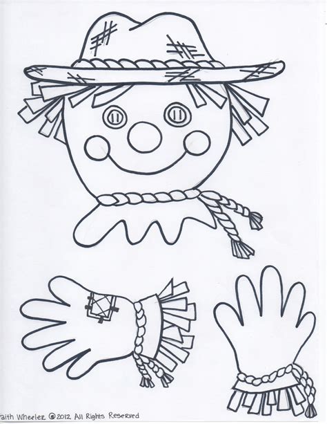 scarecrow printable template  coloring pages