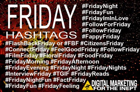 Friday Hashtags For Use In Your Social Media Postings